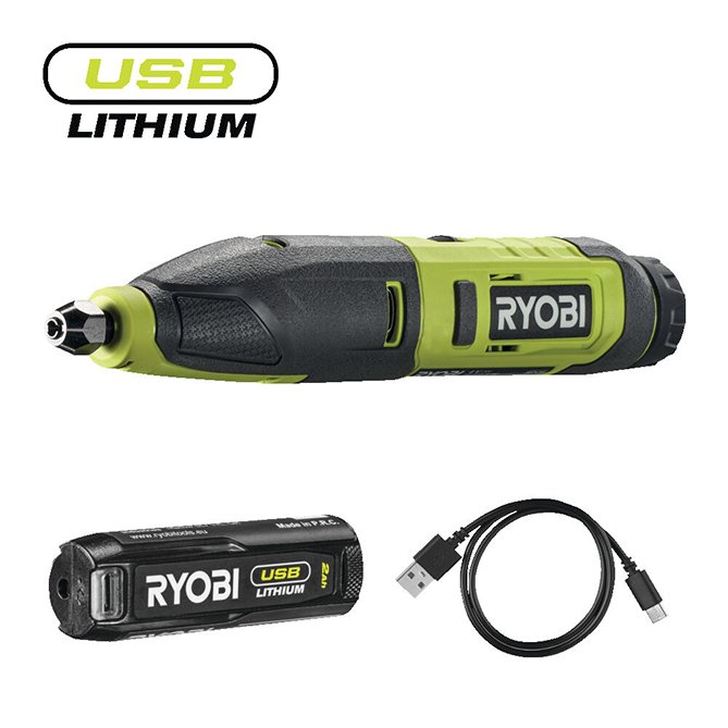 RYOBI Bežični alat za rezbarenje USB Lithium™ 4V (2,0 Ah) - RPC4-120G