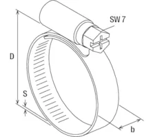 Fischer SGS 9 W2 60-80 Pužasta obujmica za creva (25 kom) - 45526 - Slika 3