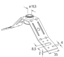 Fischer LRBN Nosač za kružne ventilacione kanale (50 kom) - 77613 - Slika 3