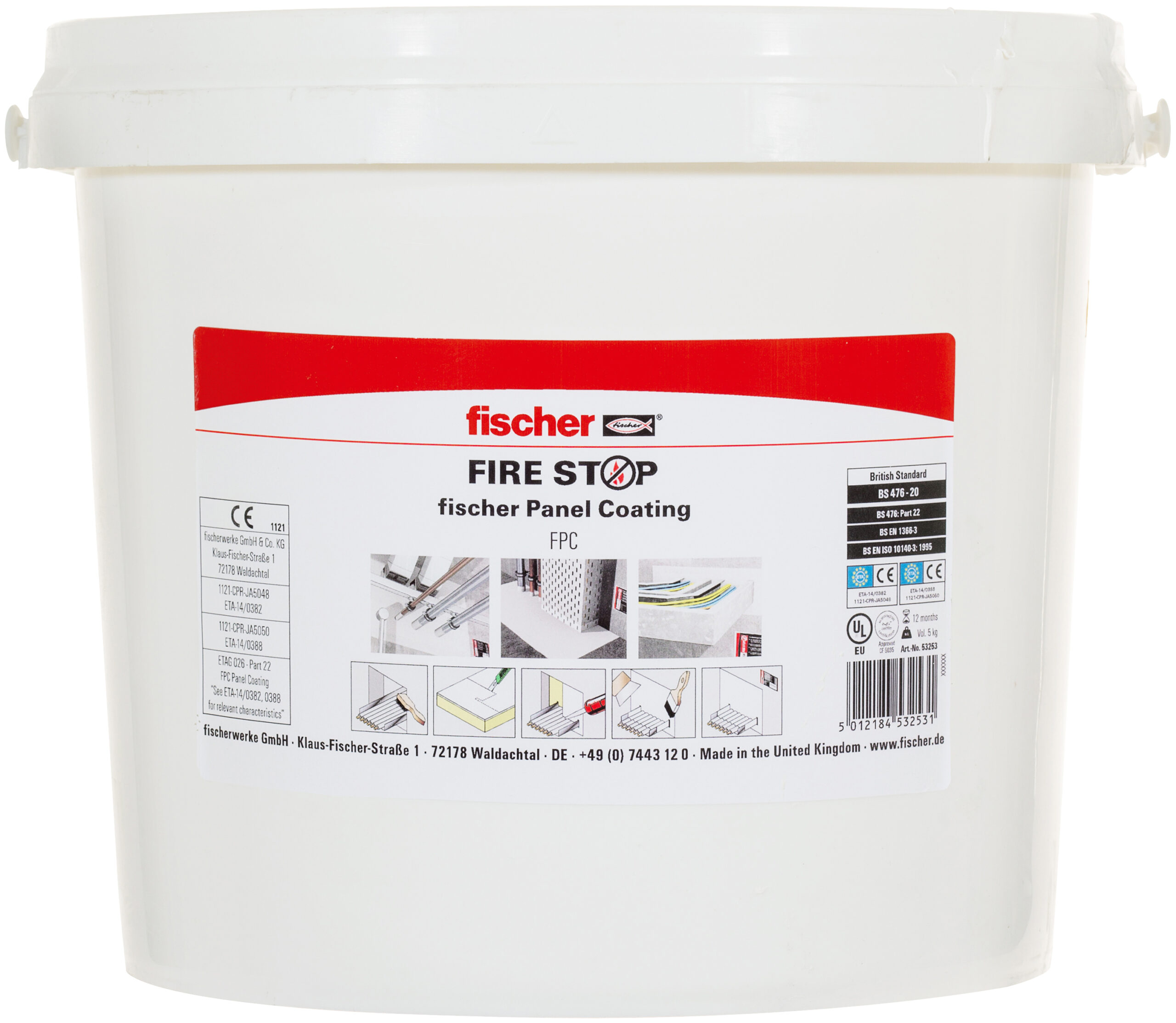 FISCHER protivpozarni, premaz za prodore PC/5KG 53253