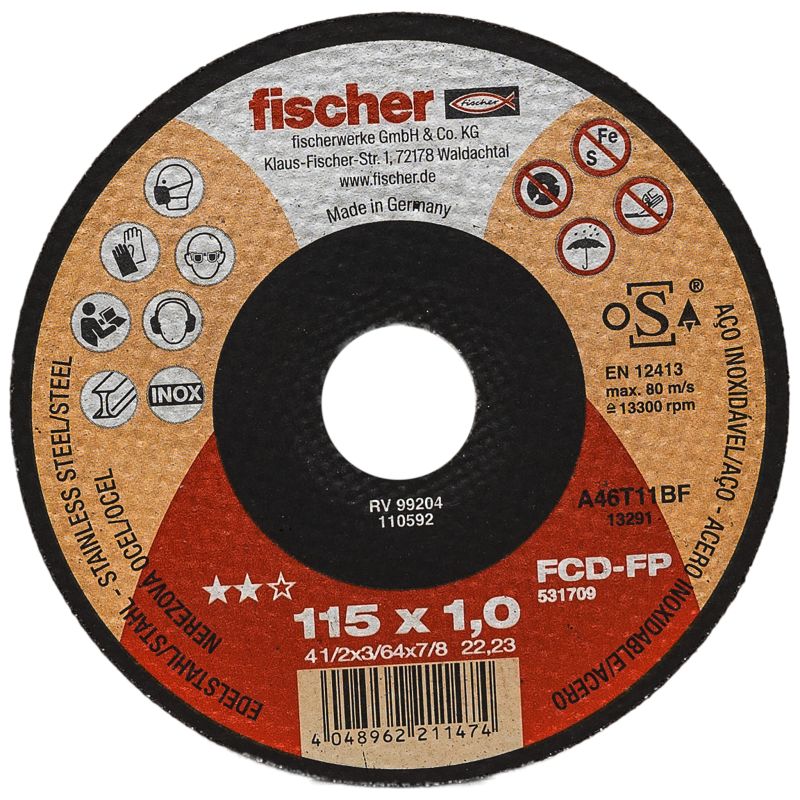 FISCHER rezne ploče FCD-FP 115X1,0X22,23 PLUS 531709