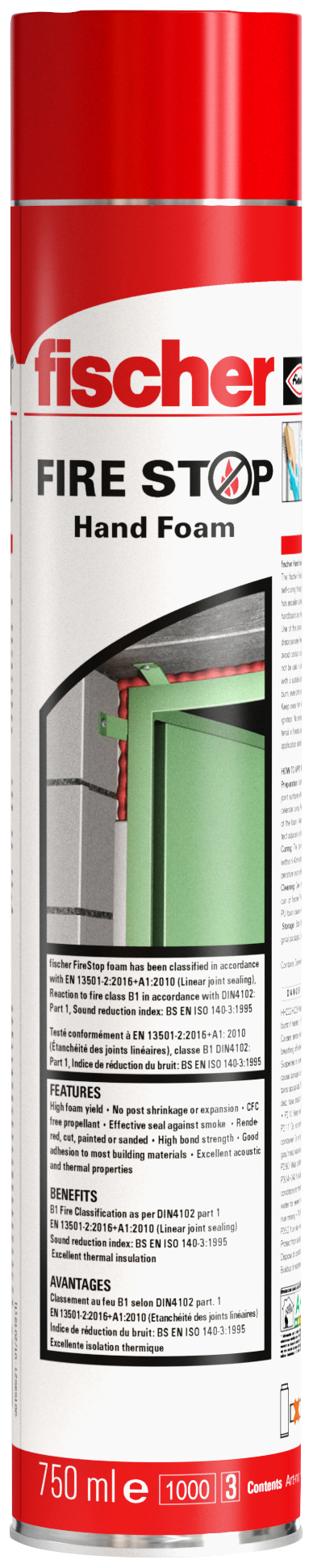 FISCHER protivpozarni, pur pena FIRE STOP  42757