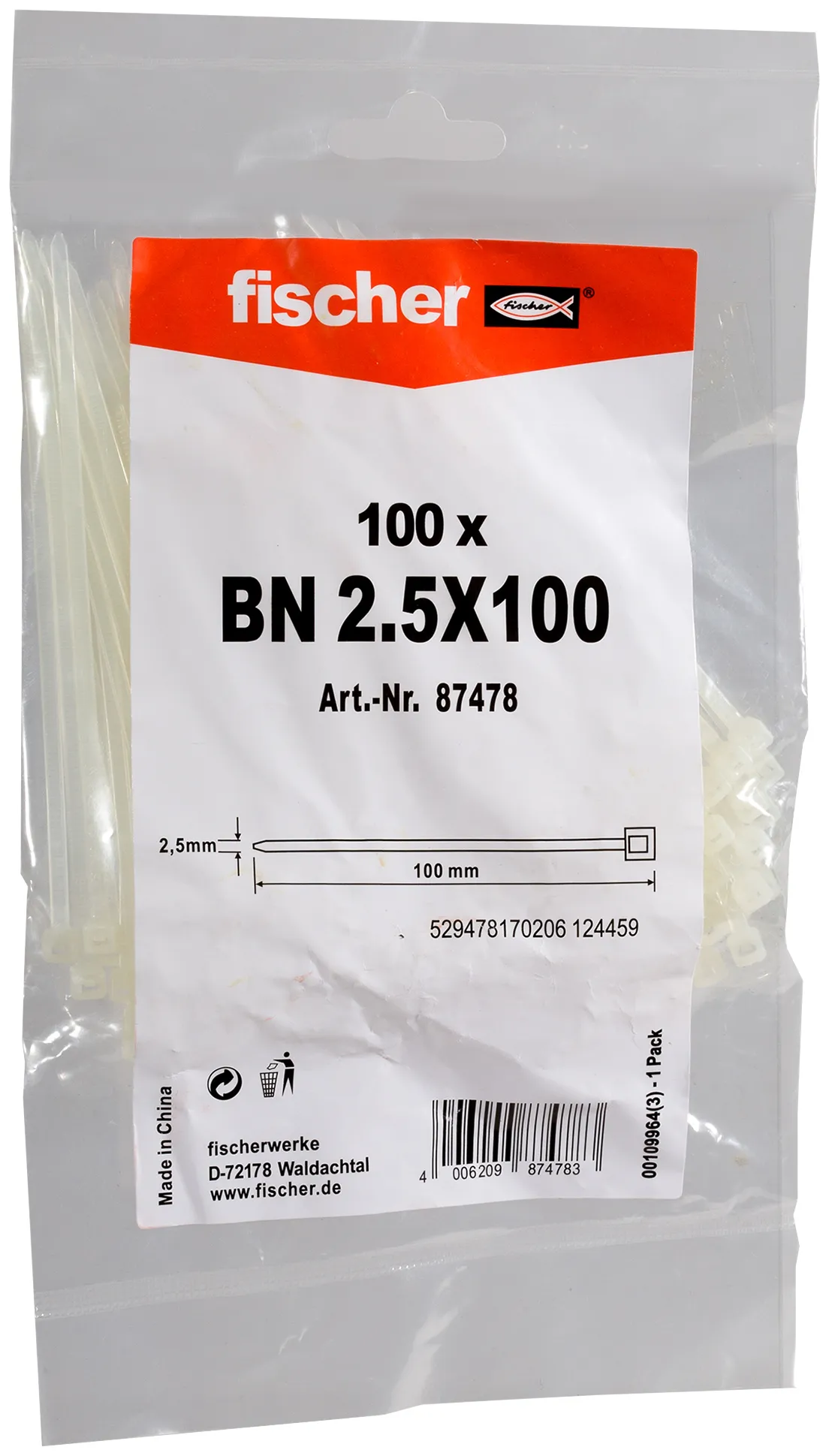 5X100 vezica električarska - transparent - 87478