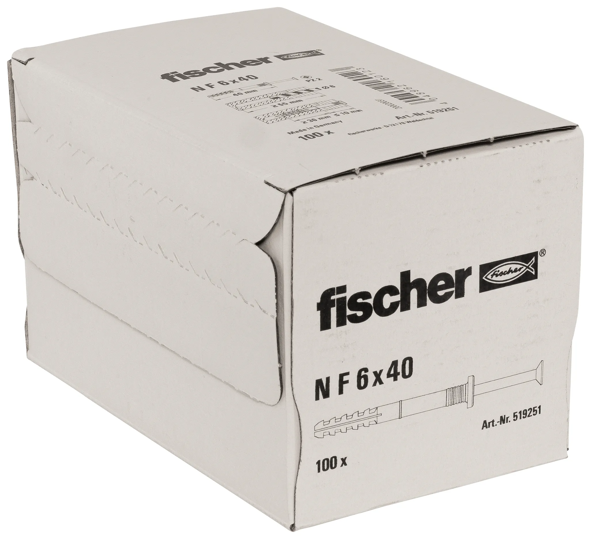 Fischer N F 6x40 Udarni tipl (100 kom) - 519251 - Slika 2