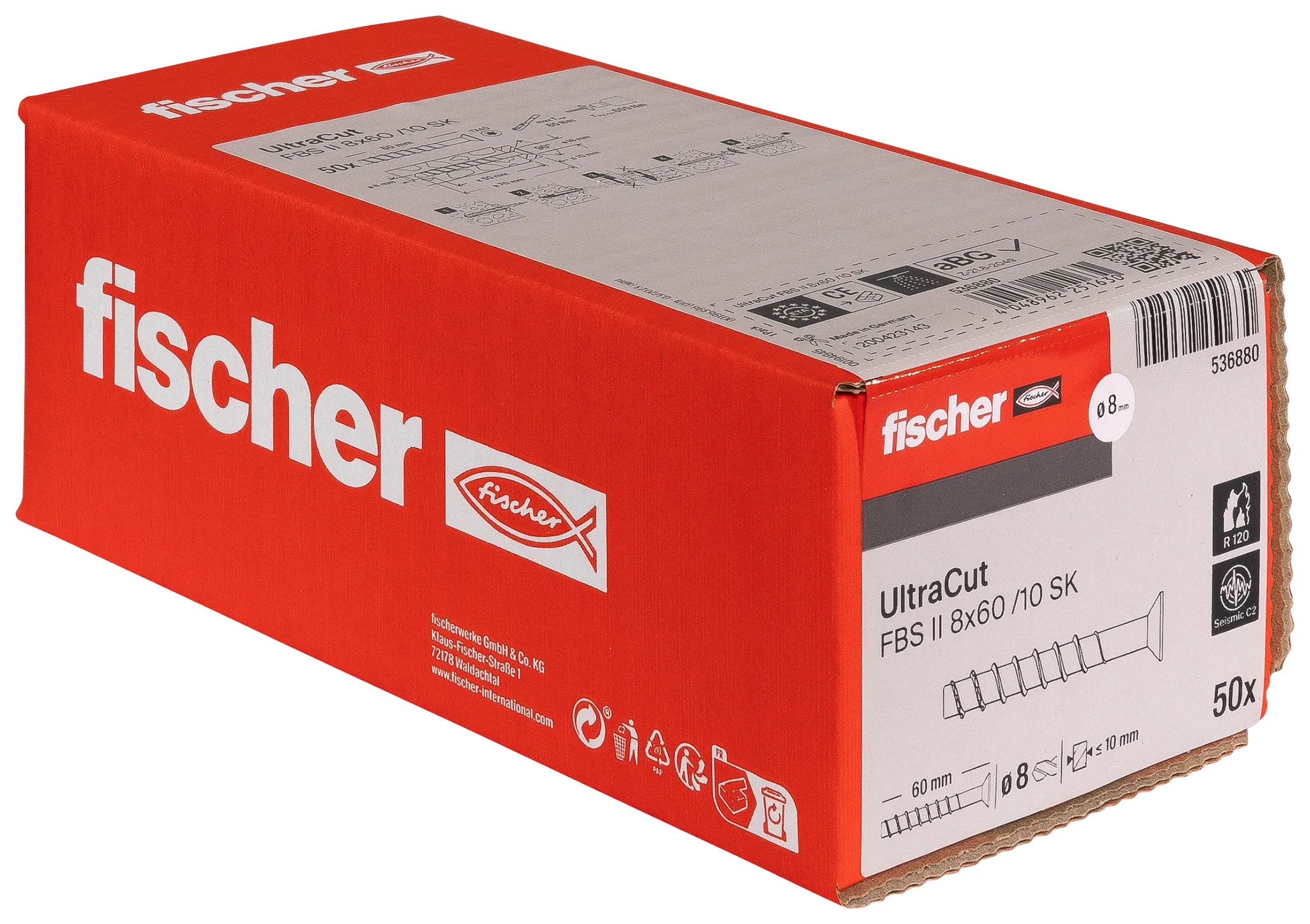 Fischer FBS II 8x60 SK Vijak za beton sa glavom (50 kom) - 536880 - Slika 2