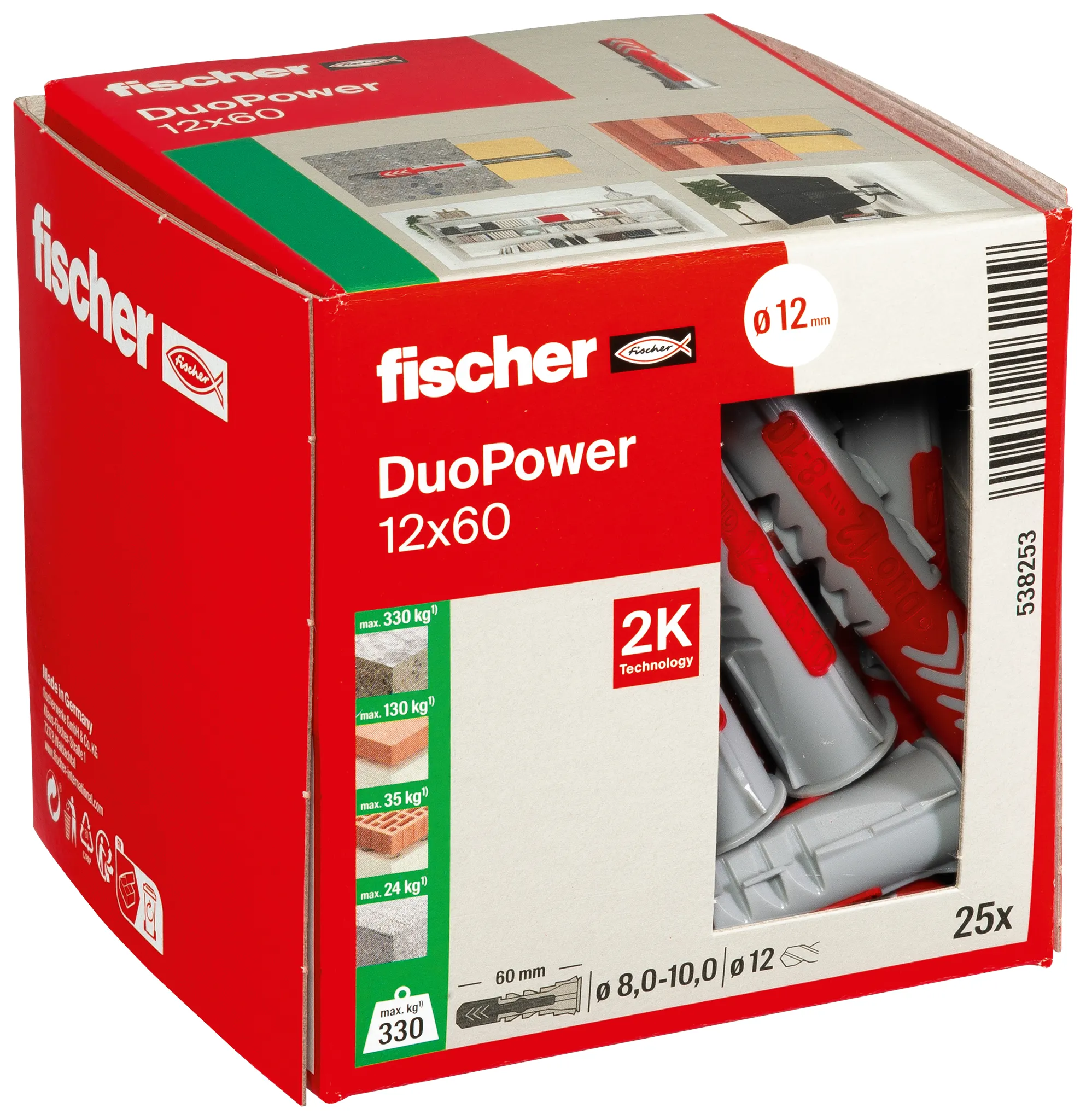 Fischer DuoPower 12x60 Plastični tipl (25 kom) - 538253 - Slika 2