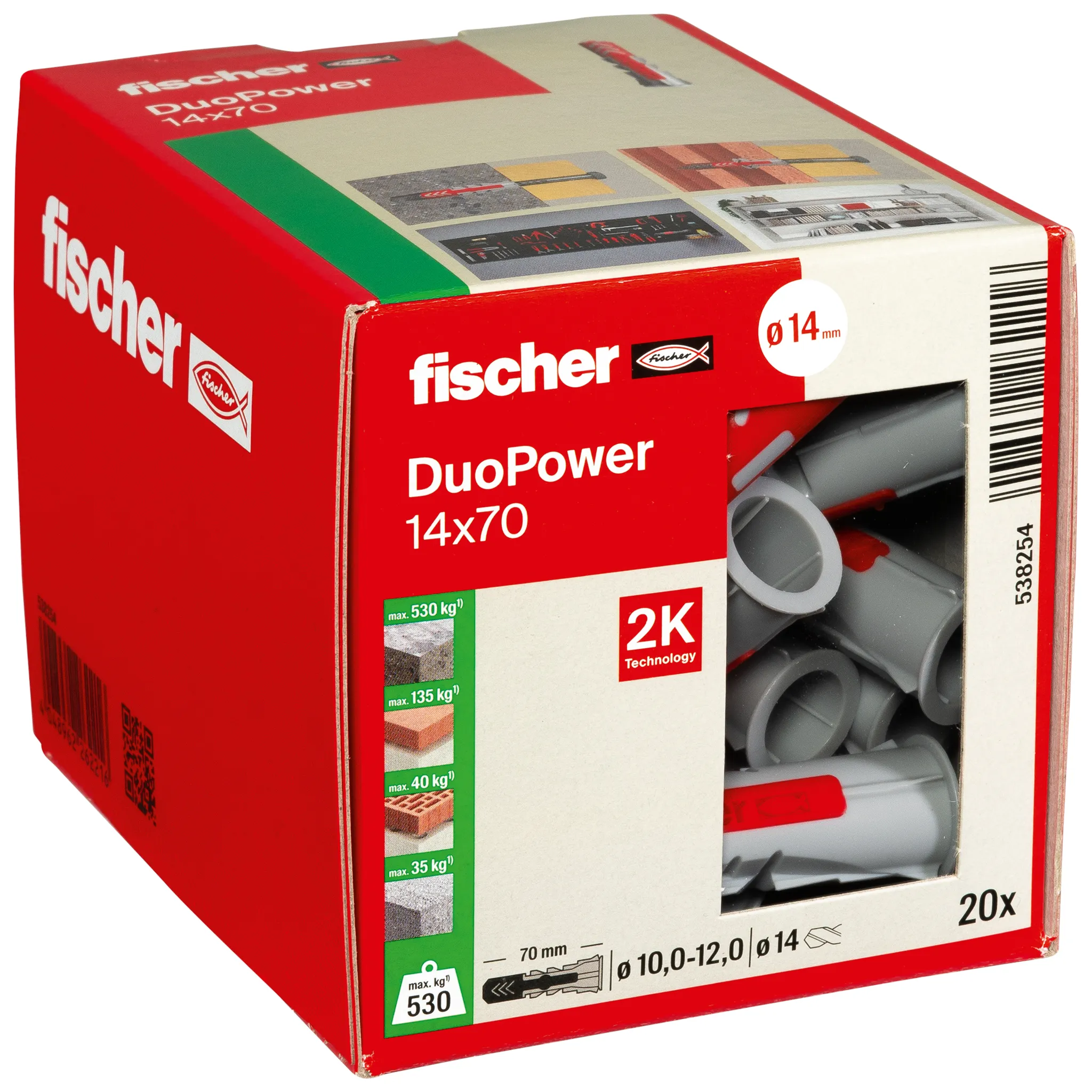 Fischer DuoPower 14x70 Plastični tipl (20 kom) - 538254 - Slika 2