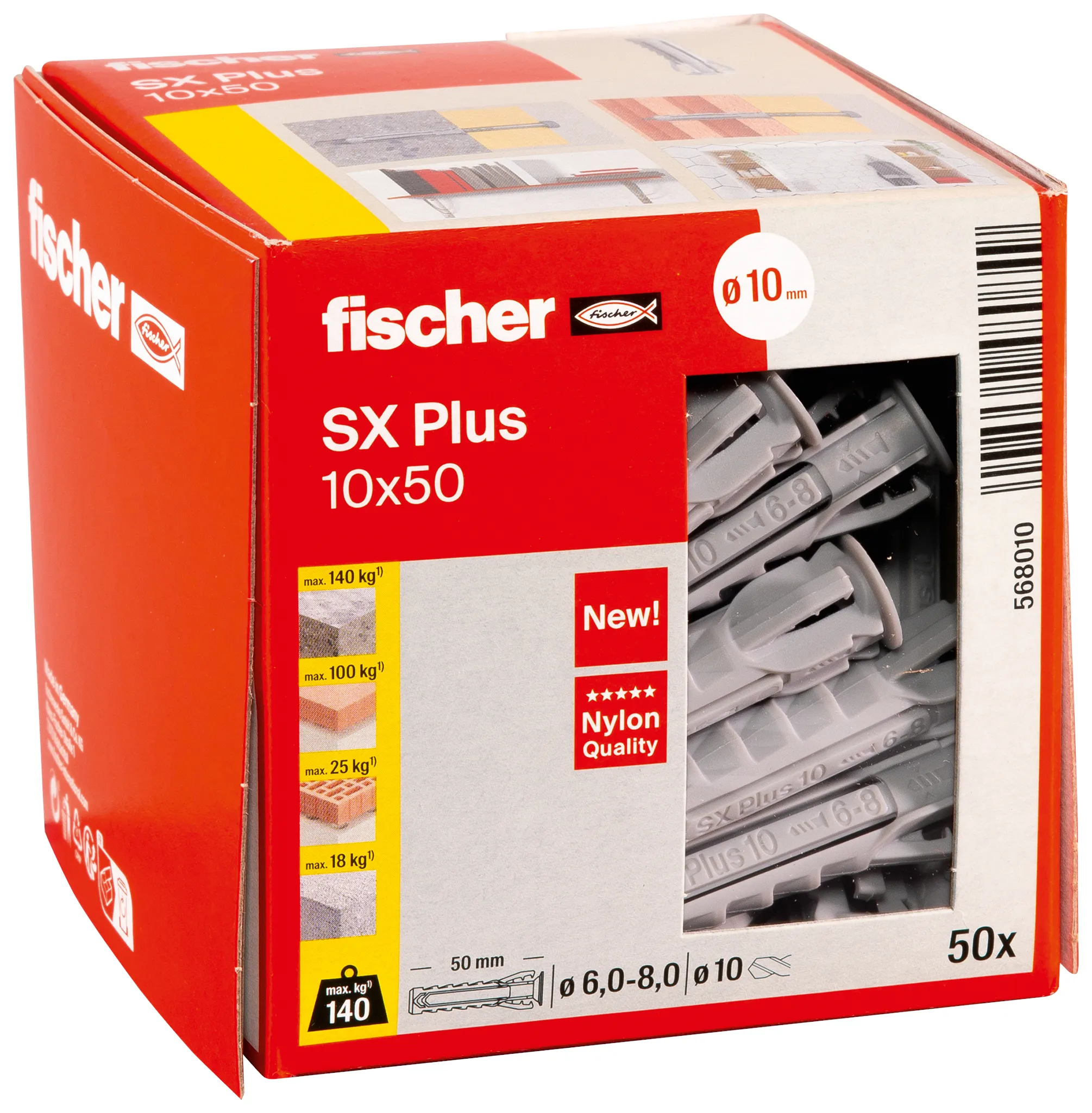 Fischer SX PLUS 10x50 Plastični tipl (50 kom) - 568010 - Slika 2