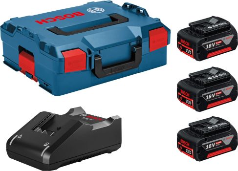 Bosch Profesionalni set: 3 x akumulatora GBA 18V 5.0Ah + GAL 18V-40 u L-BOXX 136 0615990L3T