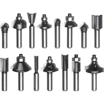 Einhell Set glodalica 8 mm 15 kom u drvenoj kutiji Pribor za glodalice TC-RO 1155 TE-RO 1255 49757291