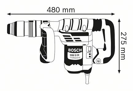 Bosch Elektro-pneumatski čekić za štemovanje sa SDS max prihvatom GSH 5 CE Professional 0611321000