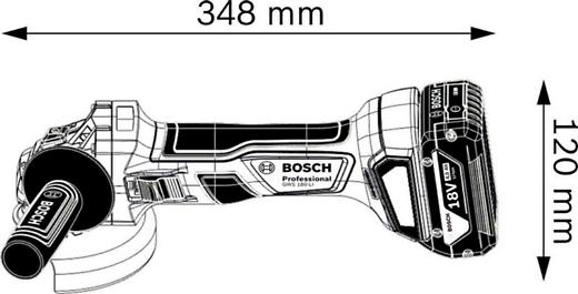 Bosch Akumulatorska ugaona brusilica GWS 180-LI Professional 06019H9020 - Slika 2