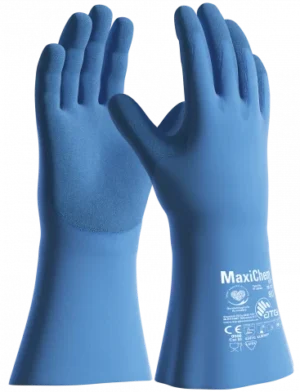 Atg  MaxiChem Cut latex duga plava rukavica 35 cm vel 76-733/09