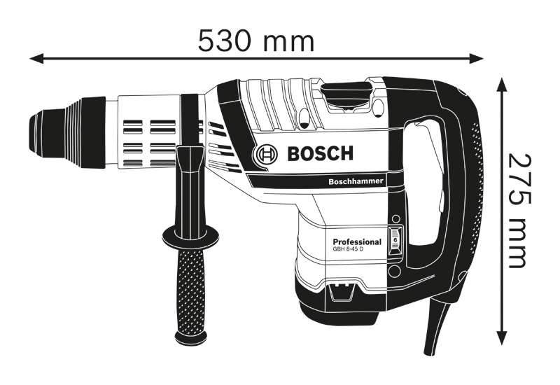 Bosch Elektro-pneumatski čekić za bušenje sa SDS max prihvatom GBH 8-45 DV Professional 0611265000
