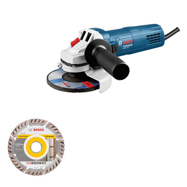 Bosch ugaona brusilica GWS 750-125 + dijamantski disk 060139400D