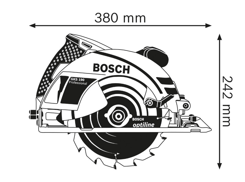 Bosch Ručna kružna testera GKS 190 Professional 0601623000