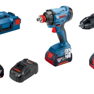 Bosch Set akumulatorskog alata GSR 18V-50 + GDX 180-LI 3x5,0 Ah u L-Boxx koferu 06019G5227