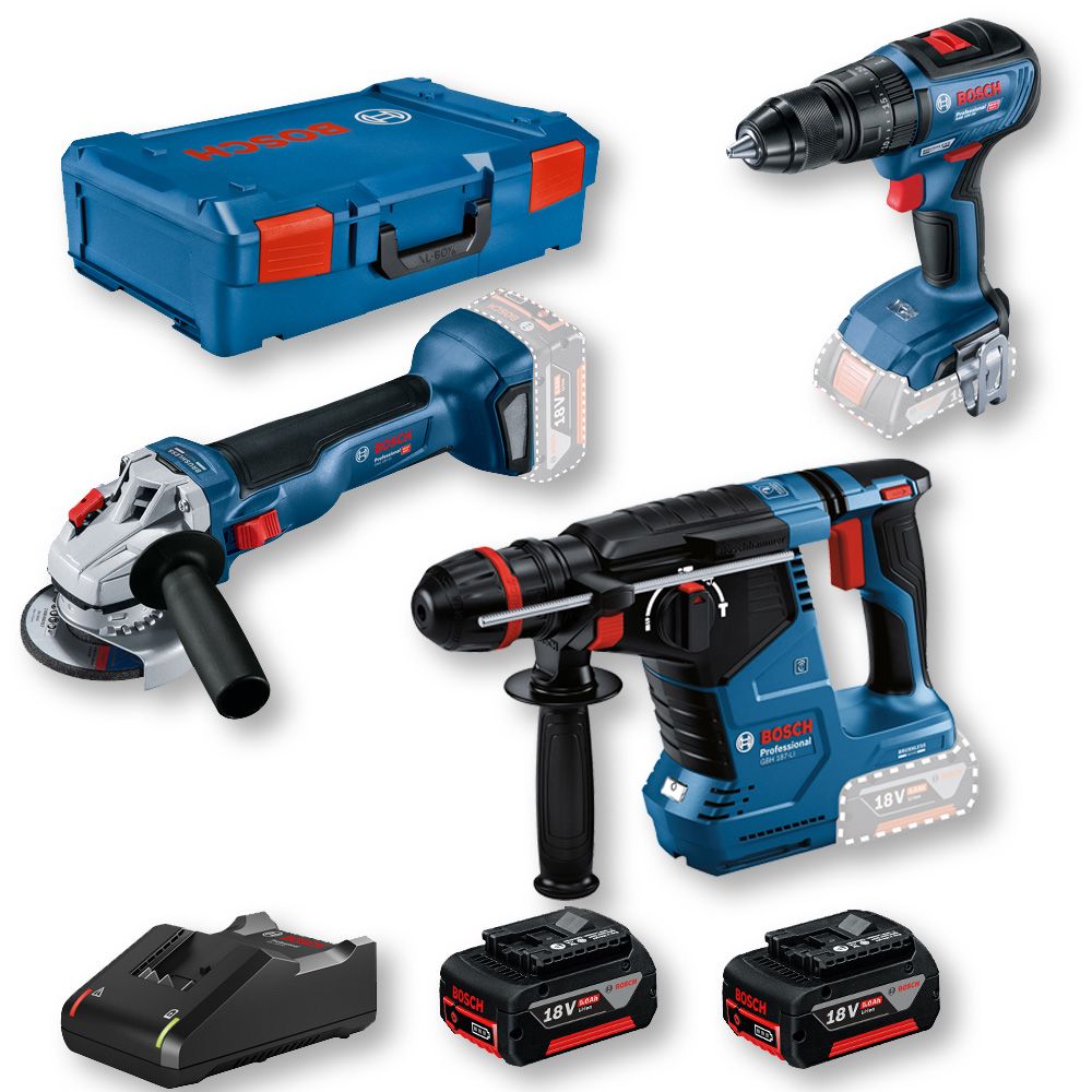 Bosch Set aku alata GBH 187-Li + GWS 18V-10 + GSR 18V-50; 2x5,0 Ah 0615990N42